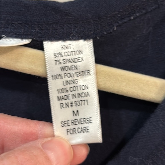 Kaktus Navy Blue Chiffon Bubble Midi Lined Dress Cotton Stretch size Medium - Picture 11 of 16